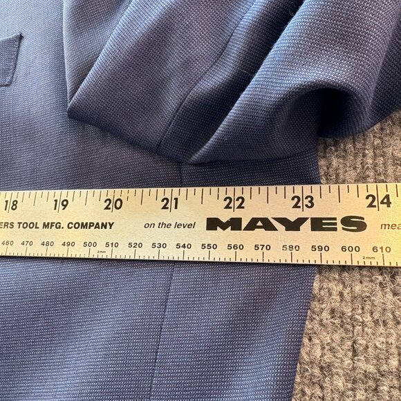 Michael Strahan 2-Piece Blue Wool Blend Wedding Suit Men's 44R 40x32 - Picture 8 of 16